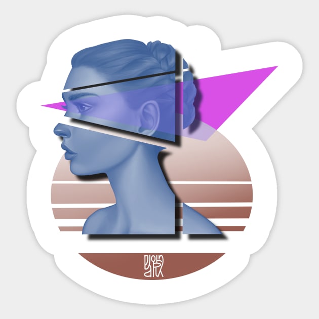 The Thinker Sticker by JohnParkArt